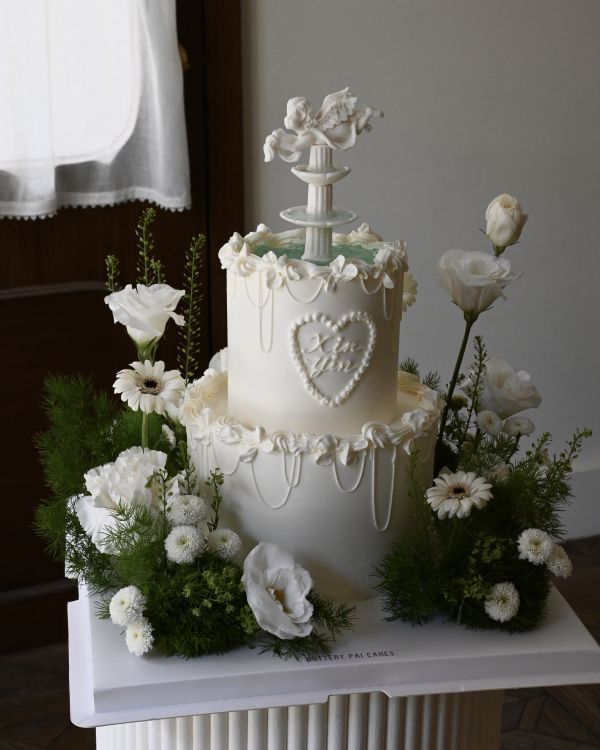 許願池 - 夏 鮮花蛋糕 許願池蛋糕 結婚蛋糕 婚禮 仙女蛋糕 送女生 氣質蛋糕