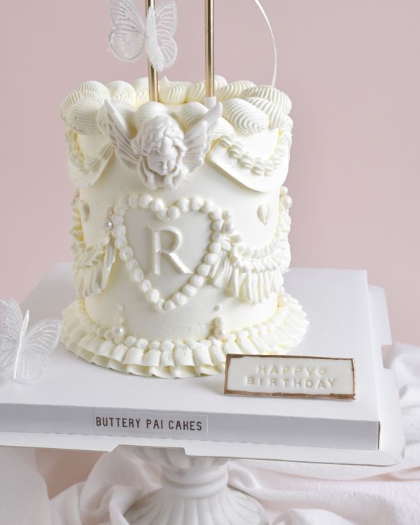 Heavenly Romantic 奶油霜蛋糕 情人節蛋糕  女友 送女生 氣質蛋糕 復古天使