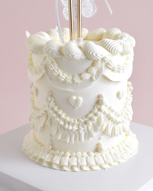 Heavenly Romantic 奶油霜蛋糕 情人節蛋糕  女友 送女生 氣質蛋糕 復古天使