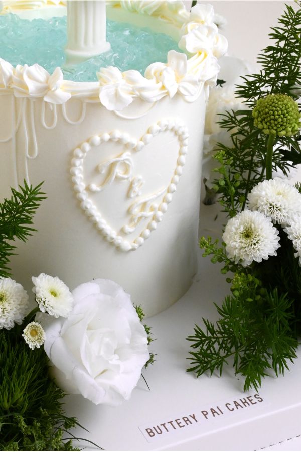 許願池 - 夏 鮮花蛋糕 許願池蛋糕 結婚蛋糕 婚禮 仙女蛋糕 送女生 氣質蛋糕