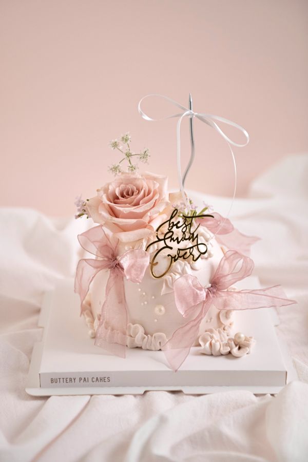 柔。暖 鮮花蛋糕 母親節蛋糕 婚禮 媽媽 送女生 氣質蛋糕