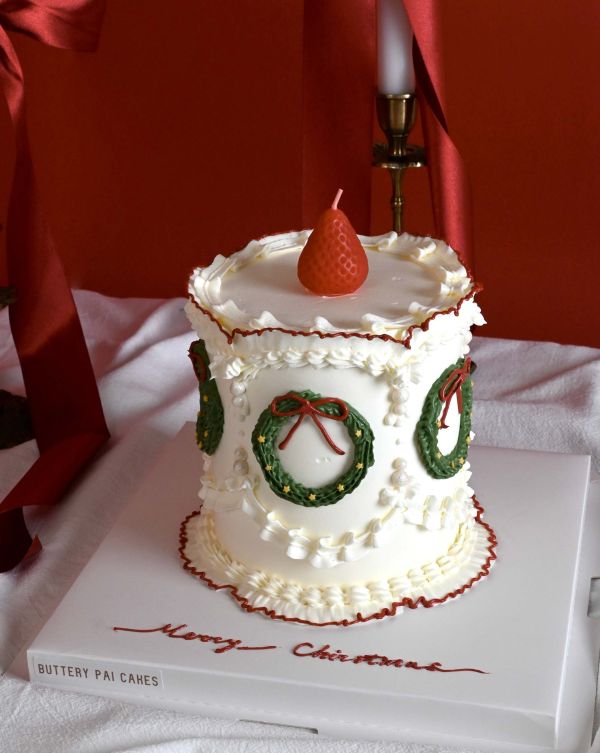 復古聖誕 聖誕節、聖誕節蛋糕、送女生蛋糕、節慶蛋糕