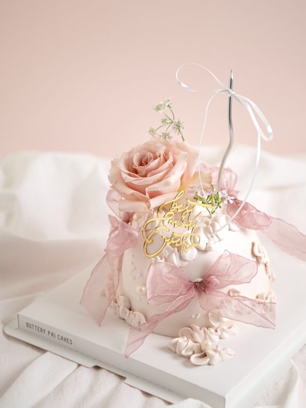 柔。暖 鮮花蛋糕 母親節蛋糕 婚禮 媽媽 送女生 氣質蛋糕