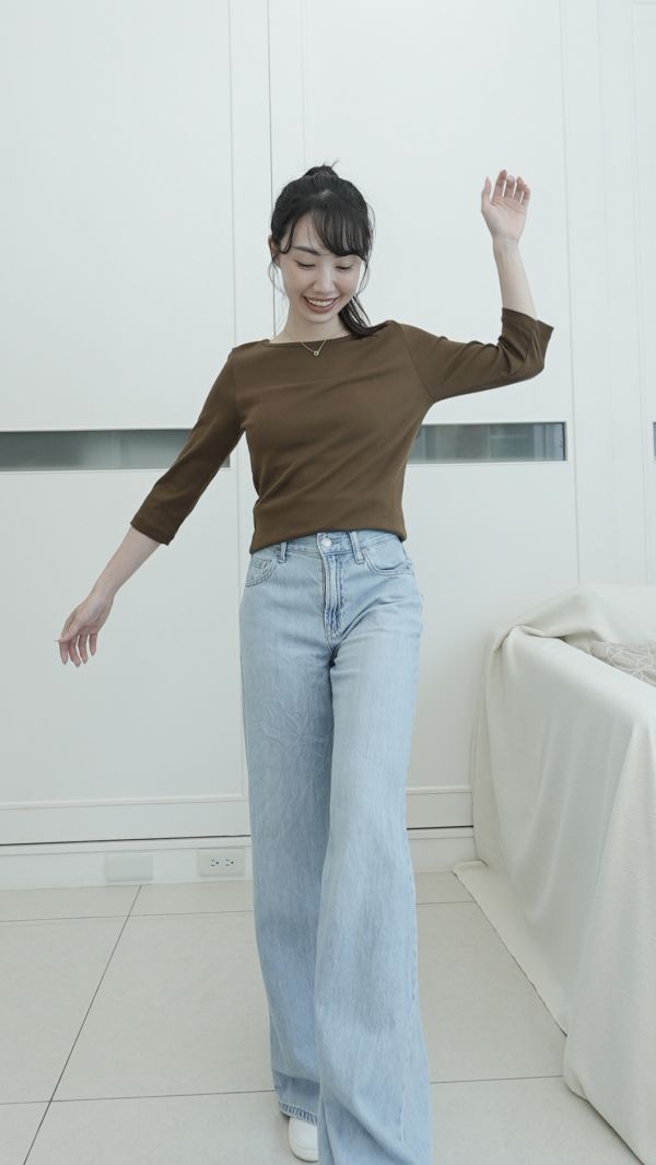 (現貨)韓國製-絲光酵素洗柔軟純棉上衣（咖） 