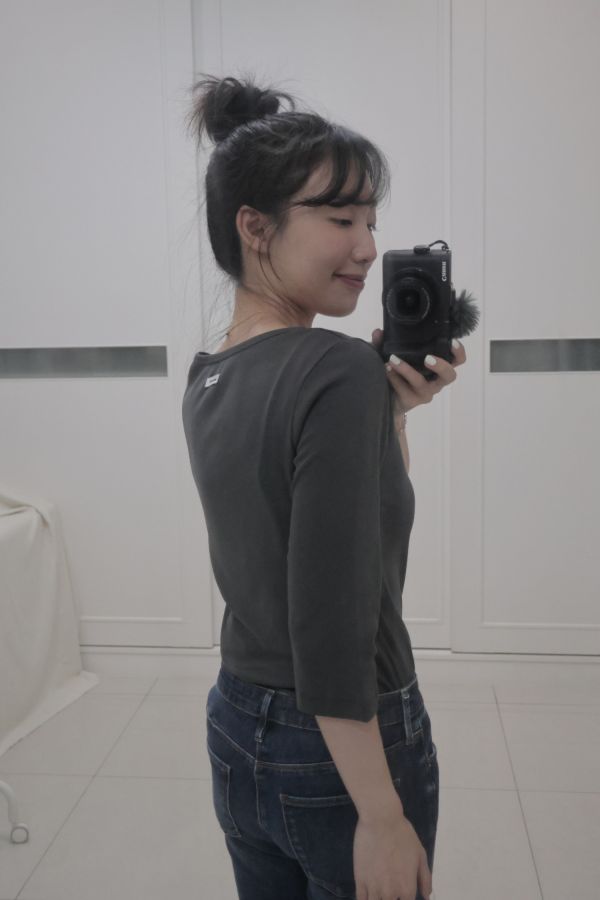 (現貨)韓國製-絲光酵素洗柔軟純棉上衣（氣質灰） 