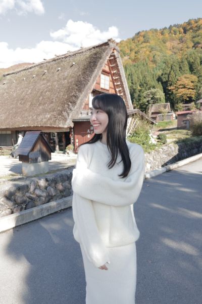 韓國製-高級海馬毛百搭上衣（白） 