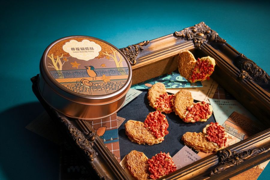 蝶舞鳥榕頭［太平三景］ 禮盒鐵盒裝 古農莊文物館,巧克力蝴蝶酥,抹茶蝴蝶酥,鐵盒裝,台中十大伴手禮,太平名產,台中三大名產,太平名產,蝴蝶酥禮盒