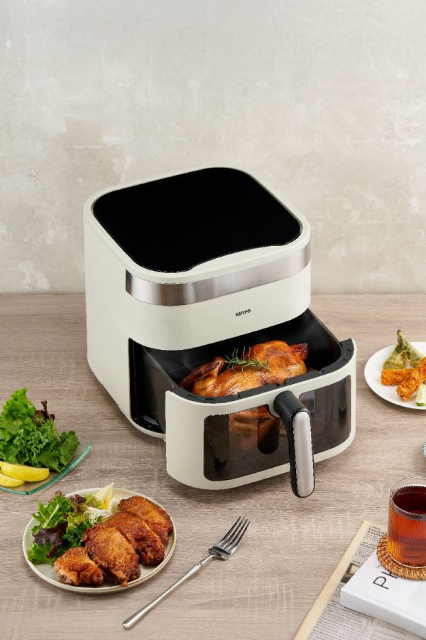 KINYO 觸控式大容量氣炸鍋6.5L 白 