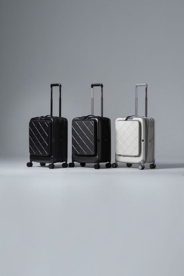 BIGGER 20吋菱格紋前開摺疊箱 