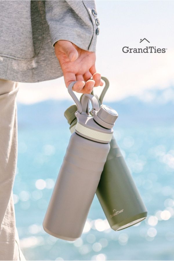 GrandTies 雙蓋寬口真空不鏽鋼保溫瓶709ml 