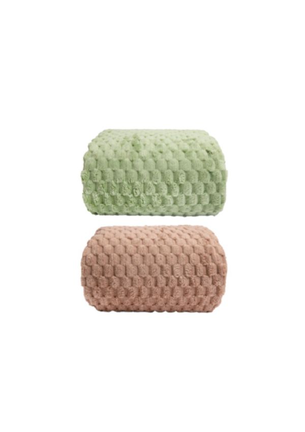 hoi! 質感法蘭絨保暖披毯 