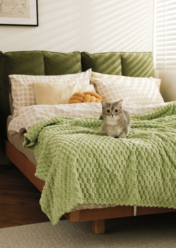 hoi! 質感法蘭絨保暖披毯 