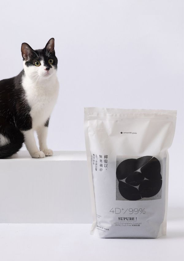喵皇奴 SUPURE！椰殼以無塵礦砂4包組 