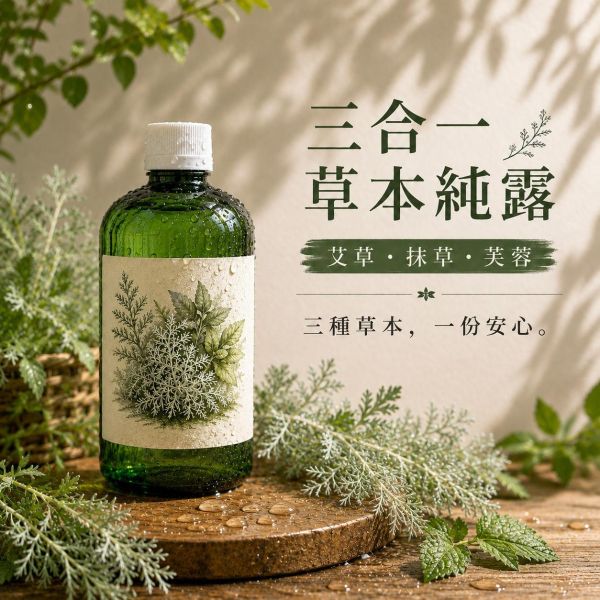 三合一純露｜草本蒸餾原液 草本純露, 三合一純露, 艾草純露, 抹草純露, 芙蓉純露, 天然純露, 無香精純露, 草本保濕噴霧, 臉部補水噴霧, 植物蒸餾純露, 艾草抹草芙蓉純露推薦, 無香精草本純露哪裡買, 日常補水純露推薦, 敏感肌可用純露, 台灣草本純露, 苗栗純露, 草本噴霧推薦, 保濕噴霧推薦, 自然草本保養, 無添加純露