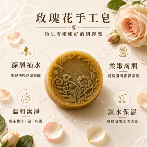 玫瑰花手工皂 玫瑰花手工皂, 玫瑰皂, 保濕手工皂, 天然手工皂, 洗臉手工皂, 沐浴手工皂, 手工香皂, 草本手工皂, 溫和潔淨, 洗後不緊繃, 保濕香皂, 手工肥皂推薦, 苗栗手工皂, 天然肥皂, 玫瑰香皂