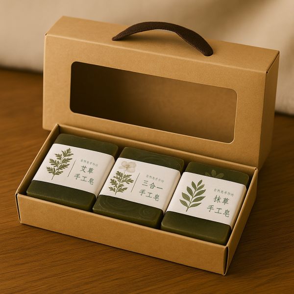 平安草本皂禮盒組(3入) 手工皂, 草本香皂, 冷製皂, 自選禮盒, 天然香皂, 芙蓉皂, 抹草皂, 艾草皂, 左手香, 洗澡香皂, 敏感肌香皂, 平安皂, 無香精手工皂, 台灣香皂品牌