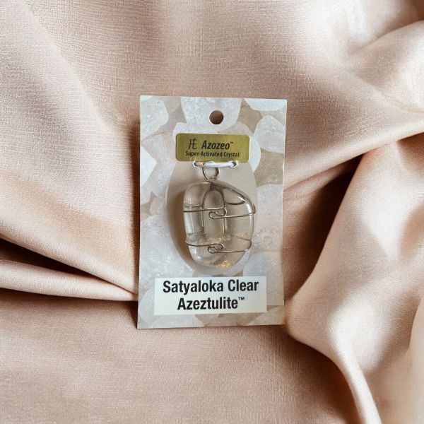 Satyaloka Clear Azeztulite™ 吊墜｜13g・無需淨化高頻水晶（唯一顆） Azeztulite, Satyaloka, 高頻水晶, 無需淨化, 靜心水晶, 吊墜水晶, 真理之石, 光的礦石, 能量水晶推薦