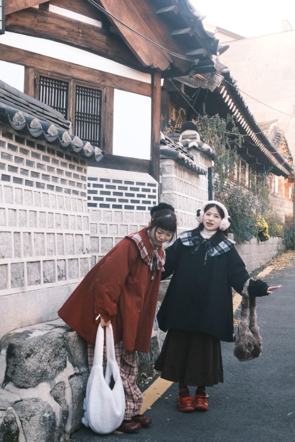 花邊燈芯絨長裙 