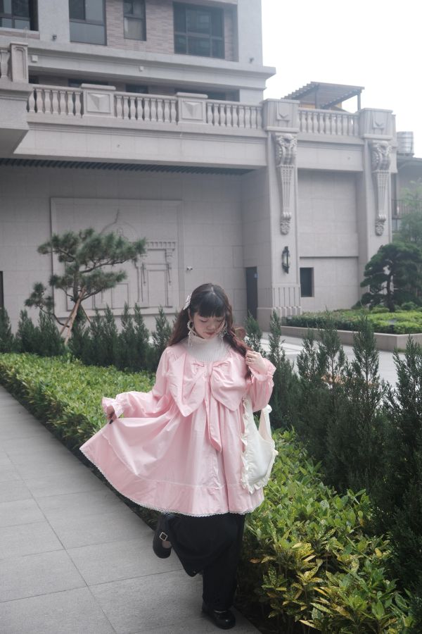 海邊散步 蝴蝶結大綁帶上衣 