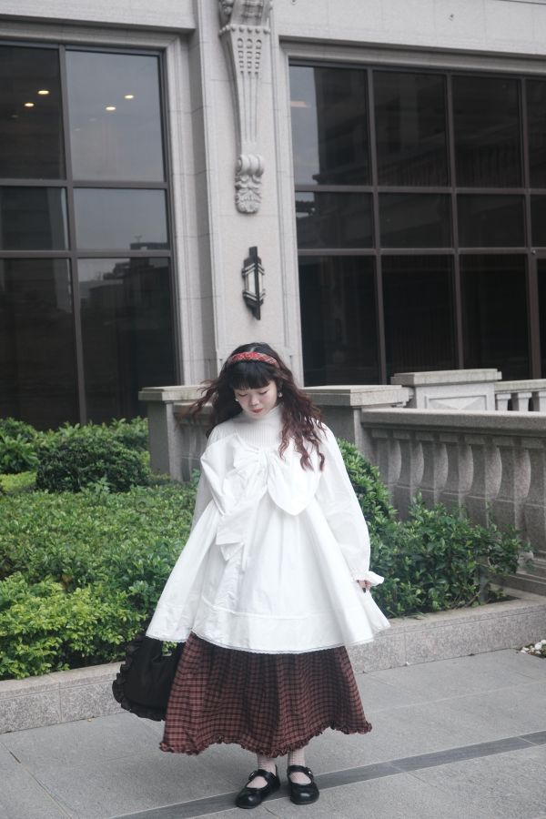 海邊散步 蝴蝶結大綁帶上衣 