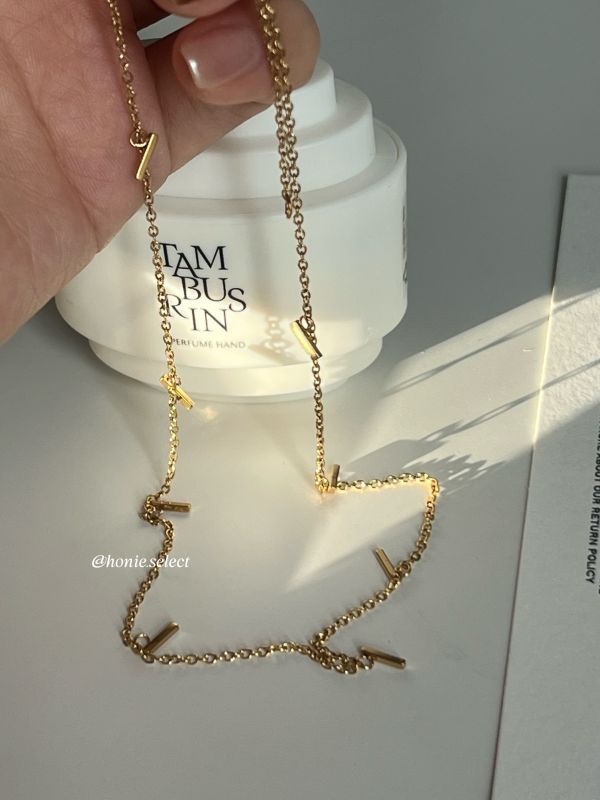 美國輕奢飾品  Adornia 法式極簡碎金子項鏈 