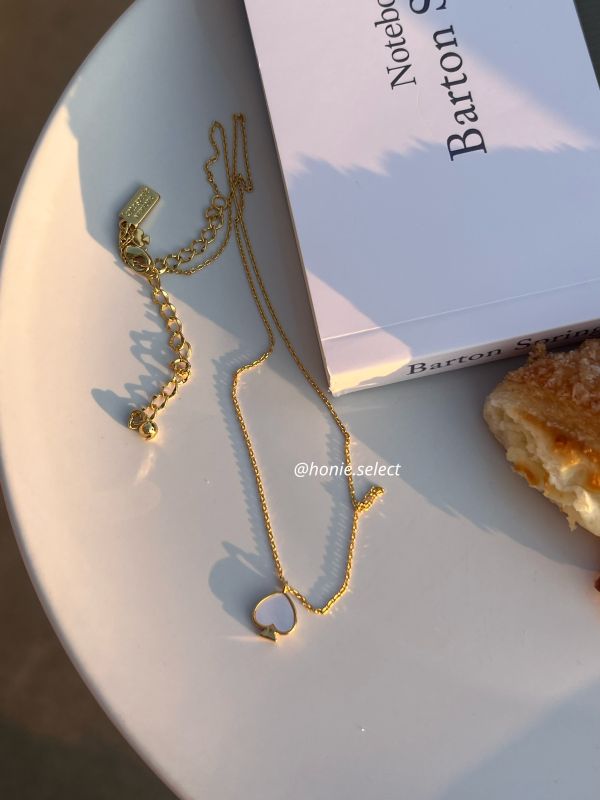 Kate Spade 母貝桃心項鍊 