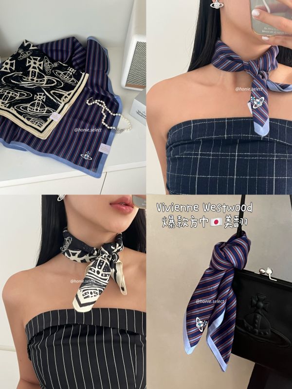 Vivienne Westwood 爆款方巾 超多變化性！百元GET 