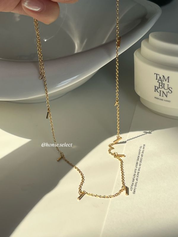 美國輕奢飾品  Adornia 法式極簡碎金子項鏈 