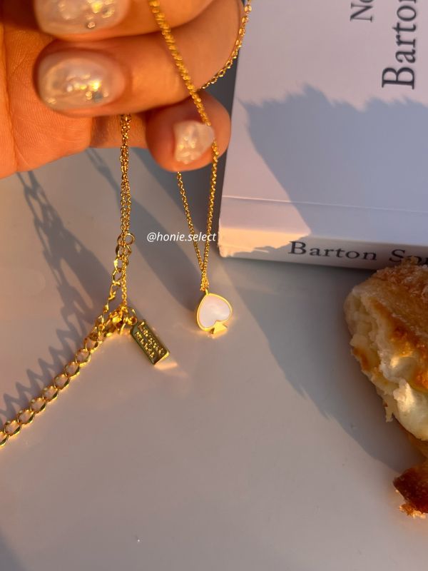 Kate Spade 母貝桃心項鍊 