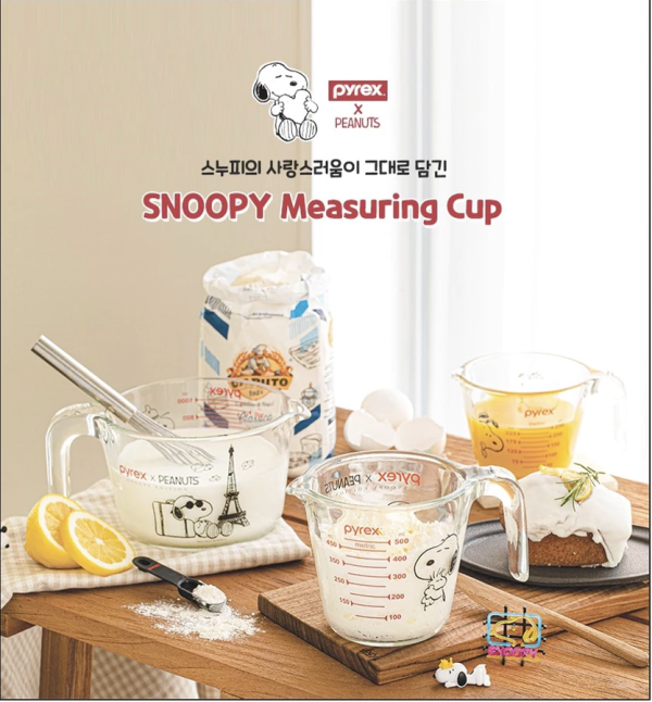 美國康寧 Pyrex 史努比圖案 SNOOPY 單耳量杯【快速出貨】1L=1000ml/500ml/250ml 