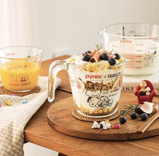 美國康寧 Pyrex 史努比圖案 SNOOPY 單耳量杯【快速出貨】1L=1000ml/500ml/250ml 