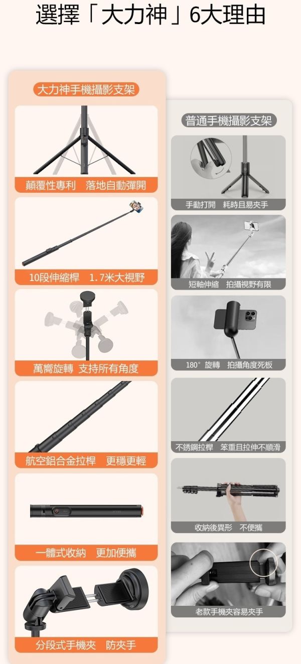 170公分 超長腳架自開 藍芽自拍棒-ONAIR 魅影 