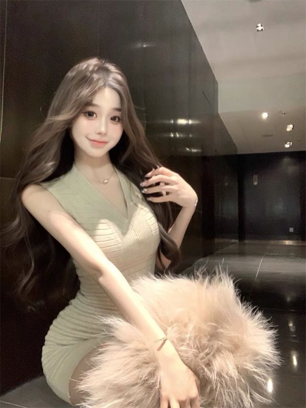 法式小香風連衣短裙 