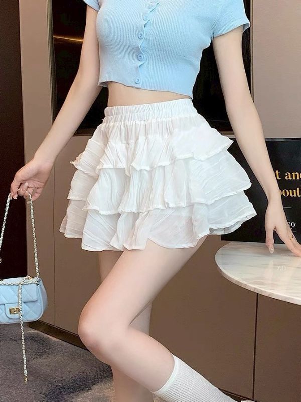 白色蛋糕小短裙 