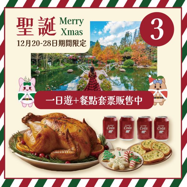 聖誕・紅綠派對套票3~ (一日遊) 4人 