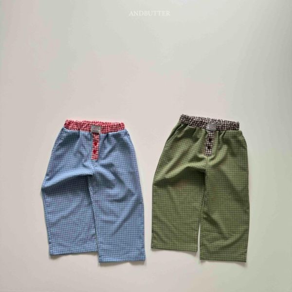 撞色格紋居家休閒長褲 韓國童裝,男童夏裝,中性童裝,童裝推薦,2026夏季童裝,男童穿搭,韓系童裝,中性穿搭,韓國代購