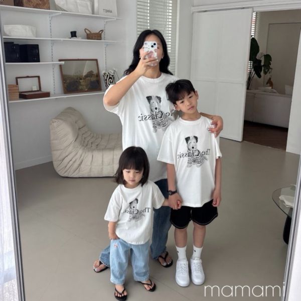 CUUUU DOG短袖上衣 韓國童裝,質感童裝,童裝推薦,韓系風格,男女童裝,韓風穿搭,韓國代購,韓國空運,親子裝