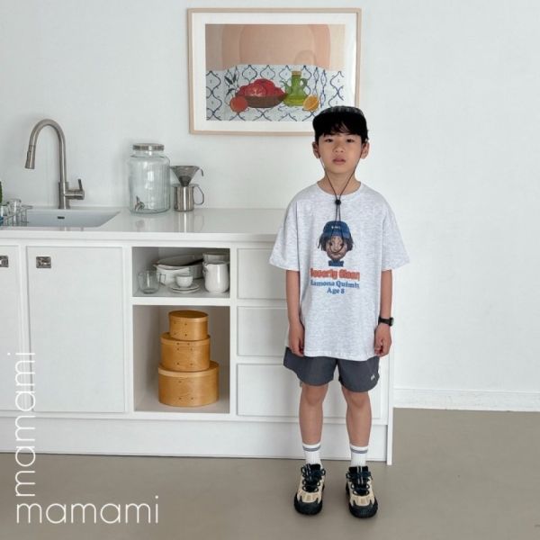 小刺繡刷刷休閒三分短褲 韓國童裝,質感童裝,童裝推薦,韓系風格,男女童裝,韓風穿搭,韓國代購,韓國空運