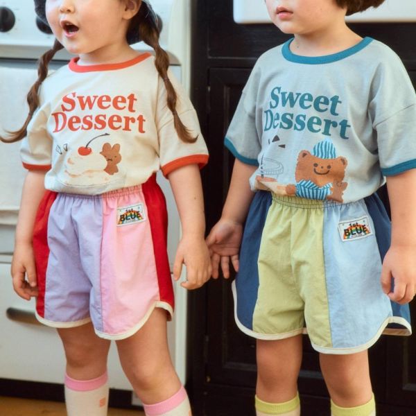 色塊拼接休閒短褲 韓國童裝,男童夏裝,中性童裝,童裝推薦,2026夏季童裝,男童穿搭,韓系童裝,中性穿搭,韓國代購