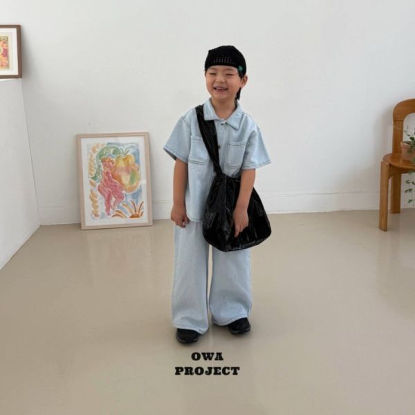 復古牛仔風落地寬長褲 韓國童裝,質感童裝,童裝推薦,韓系風格,男女童裝,韓風穿搭