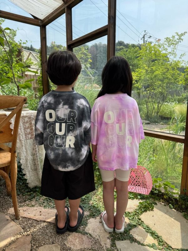OUR暈染大理石短袖上衣 韓國童裝,質感童裝,童裝推薦,韓系風格,男女童裝,韓風穿搭,韓國代購,韓國空運