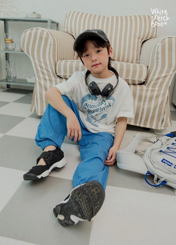 愛心海浪短袖上衣 韓國童裝,男童夏裝,中性童裝,童裝推薦,2026夏季童裝,男童穿搭,韓系童裝,中性穿搭,韓國代購