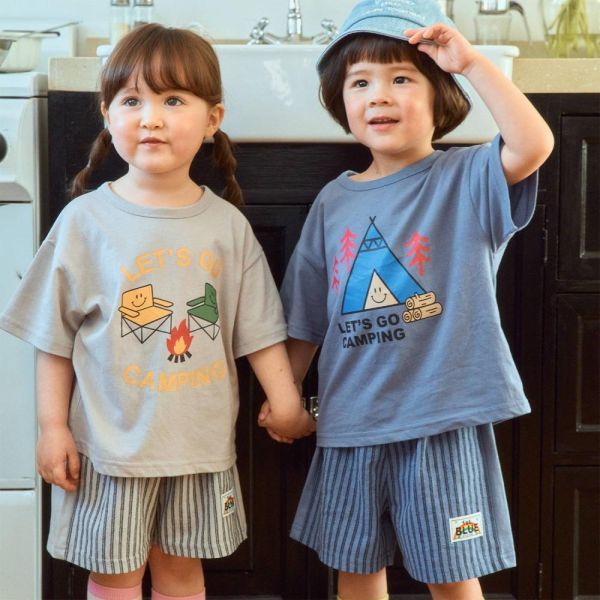 露營風短袖上衣 韓國童裝,男童夏裝,中性童裝,童裝推薦,2026夏季童裝,男童穿搭,韓系童裝,中性穿搭,韓國代購