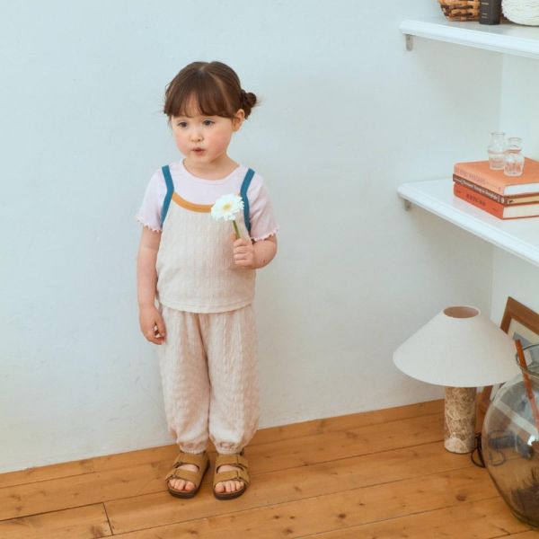 格紋紋理縮口長褲 韓國童裝,男童夏裝,中性童裝,童裝推薦,2026夏季童裝,男童穿搭,韓系童裝,中性穿搭,韓國代購