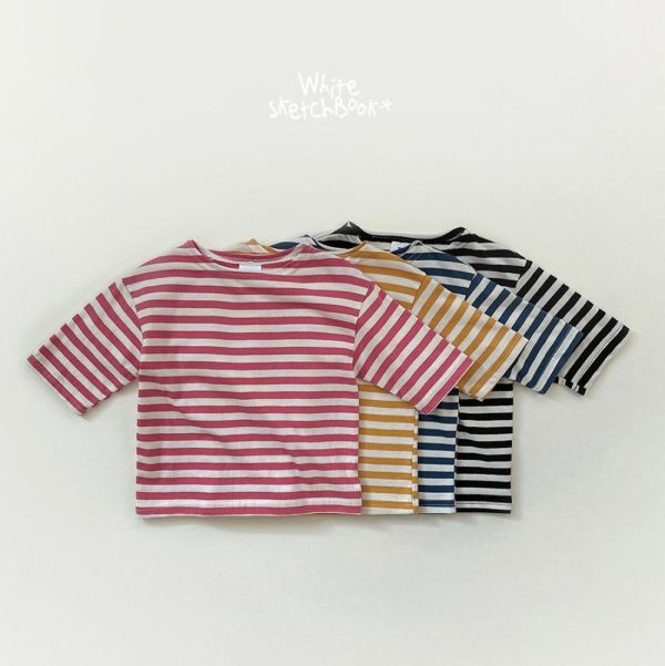 船領條紋七分短袖上衣 韓國童裝,男童夏裝,中性童裝,童裝推薦,2026夏季童裝,男童穿搭,韓系童裝,中性穿搭,韓國代購