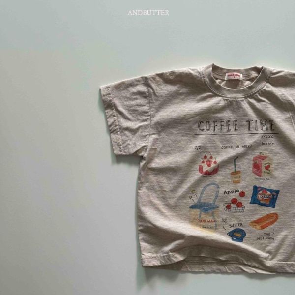 下午茶插圖短袖上衣 韓國童裝,男童夏裝,中性童裝,童裝推薦,2026夏季童裝,男童穿搭,韓系童裝,中性穿搭,韓國代購