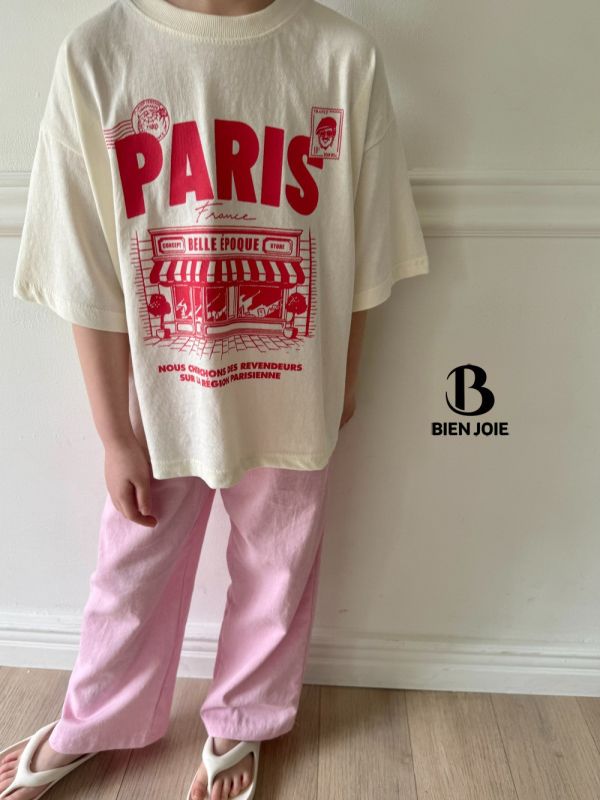 PARIS街景短袖上衣 韓國童裝,質感童裝,童裝推薦,韓系風格,男女童裝,韓風穿搭,韓國代購,韓國空運,親子穿搭