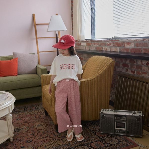 MINI格紋直筒休閒長褲 韓國童裝,男童夏裝,中性童裝,童裝推薦,2026夏季童裝,男童穿搭,韓系童裝,中性穿搭,韓國代購