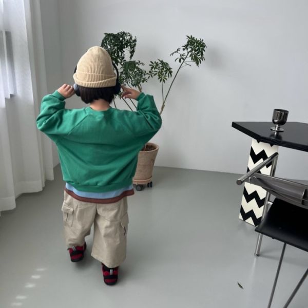 雙胞胎熊熊毛圈大學T-綠 