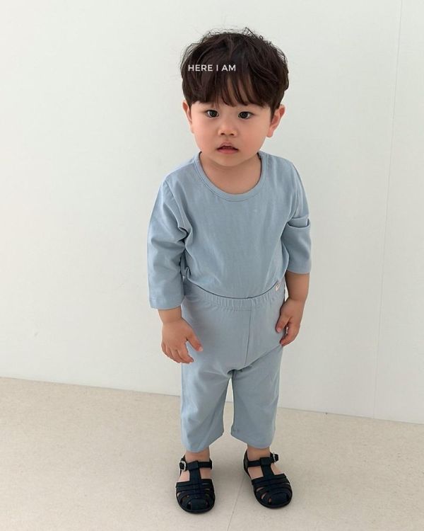 超級舒服七分袖家居服套裝 韓國童裝,男童夏裝,中性童裝,童裝推薦,2026夏季童裝,男童穿搭,韓系童裝,中性穿搭,韓國代購